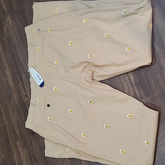 Castaway Clothing Nantucket Khaki Chino Pant Embroidered Beer Mugs 40 NWT - Picture 5 of 8